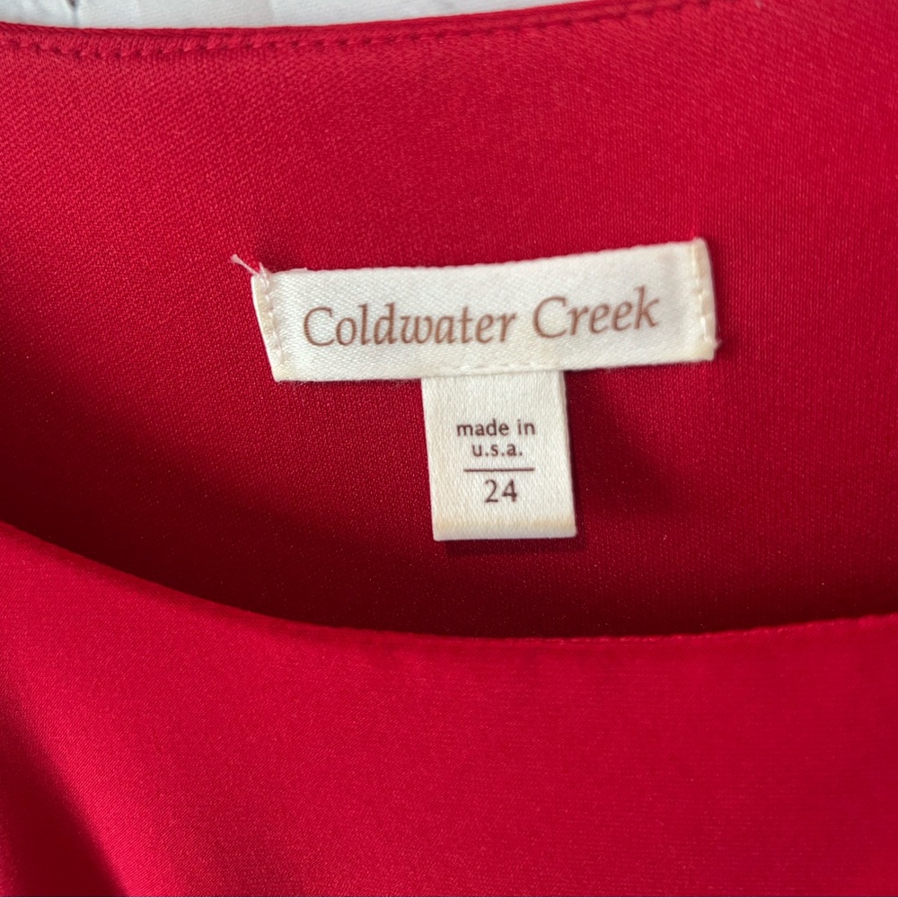 coldwater creek dark red sleeveless long dress size 24 - Picture 9 of 10